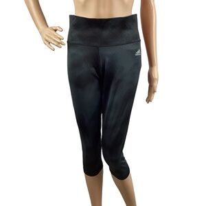 Adidas Climalite High Rise Capri Leggings Size M Black